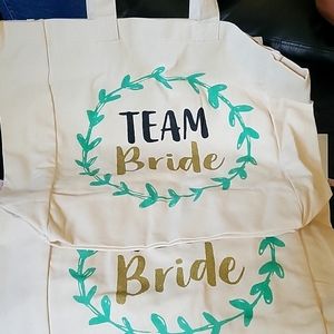 5 Team Bride canvas tote